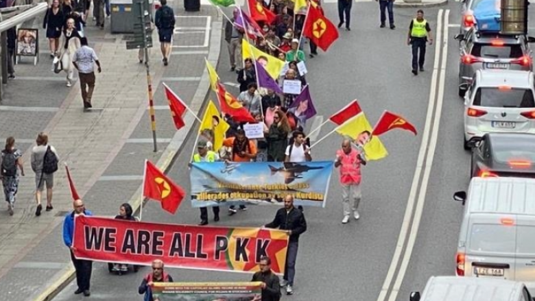 Marsh në mbështetje të PKK-së në Stockholm, reagon ashpër Turqia