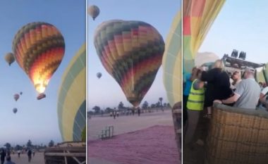 Momentet e tmerrit kur balloni me turistë bie nga 80 metra lartësi në Egjipt