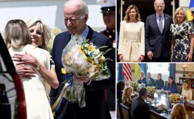 Zonja e Parë e Ukrainës takohet me Joe e Jill Biden në Shtëpinë e Bardhë