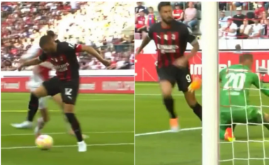 Gol si në futbollin e rrugës: Rebic pason me thembër, Giroud tall portierin dhe e kalon me parabolë para se të shënojë