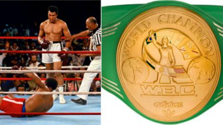 Për 13 herë më shumë se vlerësimi i saj – shitet rripi nga lufta e famshme “Rumble In The Jungle” e Muhammad Ali