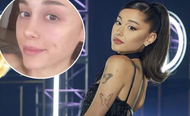 Ariana Grande poston një video të rrallë pa grim për të promovuar linjën e saj të bukurisë
