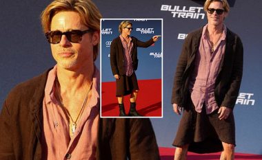 Brad Pitt i befason të gjithë, shfaqet i veshur me fund në premierën e filmit të ri në Berlin