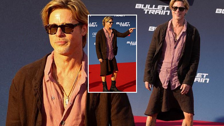 Brad Pitt i befason të gjithë, shfaqet i veshur me fund në premierën e filmit të ri në Berlin