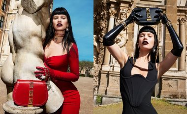 Lily James tregon anën e saj gotike në fushatën e re të markës Versace