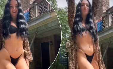 Samanta Karavella publikon video duke vallëzuar në bikini teksa shfaqet provokuese dhe në formë të mirë