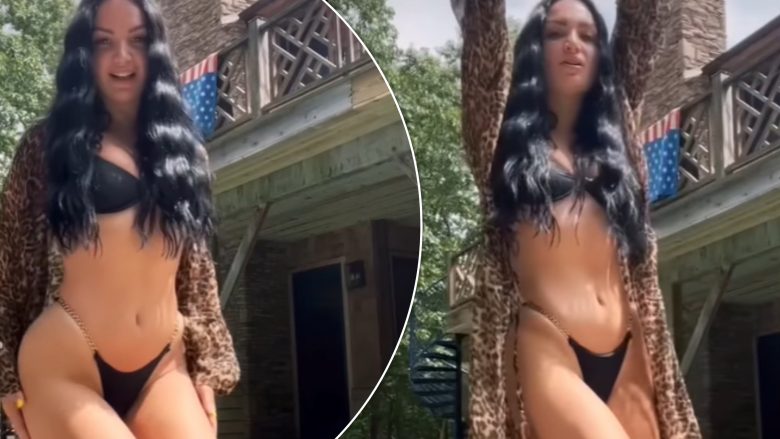 Samanta Karavella publikon video duke vallëzuar në bikini teksa shfaqet provokuese dhe në formë të mirë