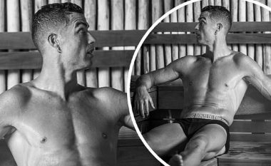 Cristiano Ronaldo publikon fotografi nga sauna, shfaq fizikun e tij muskuloz në Instagram