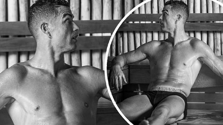 Cristiano Ronaldo publikon fotografi nga sauna, shfaq fizikun e tij muskuloz në Instagram