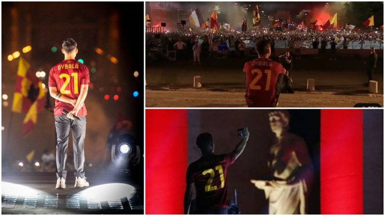 ‘Çmenduri’ në Romë në prezantimin e Dybalas – mijëra tifozë në sheshin e kryeqytetin priten blerjen më të madhe të klubit romak