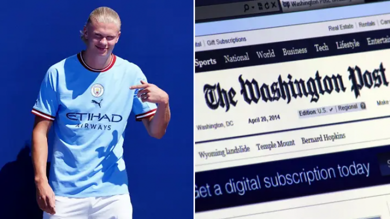 Tifozët e Manchester City në panik pas postimit në Twitter për Haaland nga Washington Post