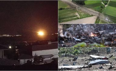 Po fluturonte nga Serbia, pamje që tregojnë përplasjen si një ‘top zjarri’ dhe gjurmët që la aeroplani me municion pasi u rrëzua në Greqi