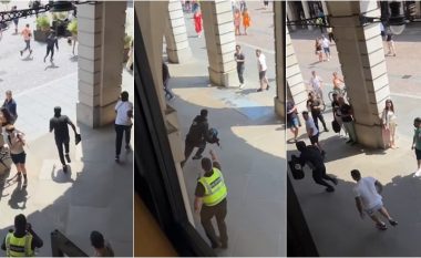 Një bandë hajdutësh të armatosur ‘bastisën’ dyqanin e Apple në qendër të Londrës dhe u larguan nga aty me tableta, iPhone, çanta dhe laptopë