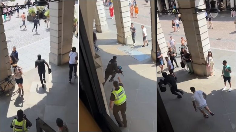 Një bandë hajdutësh të armatosur ‘bastisën’ dyqanin e Apple në qendër të Londrës dhe u larguan nga aty me tableta, iPhone, çanta dhe laptopë