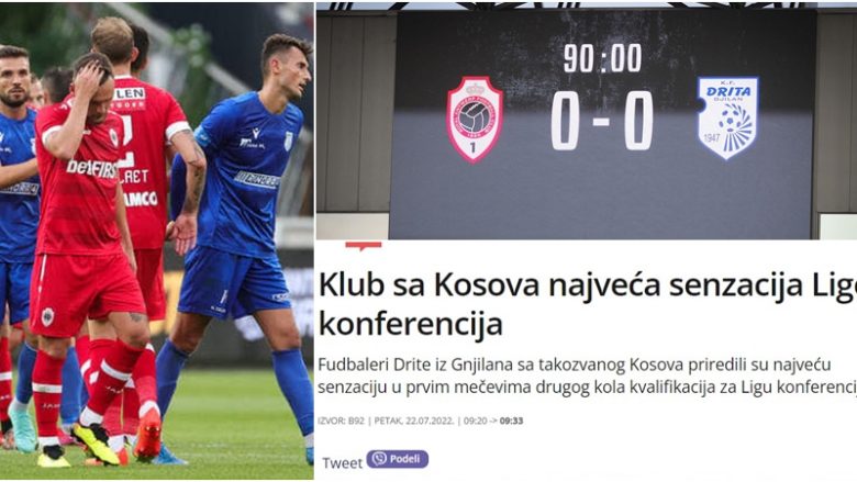 Paraqitja fantastike e Dritës ndaj Antwerpit i bën përshtypje edhe mediumit serb: Klubi nga Kosova është sensacioni i këtij viti në Ligën e Konferencës