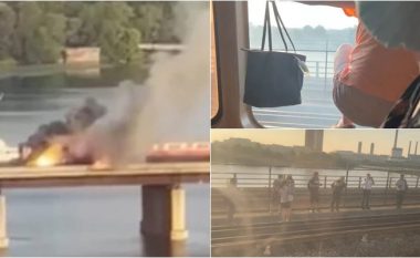 Një grua u hodh nga dritarja në një lumë – detaje dhe pamje të tjera nga ngjarja në Massachusetts ku qindra pasagjerë u evakuuan kur një tren u përfshi nga flakët