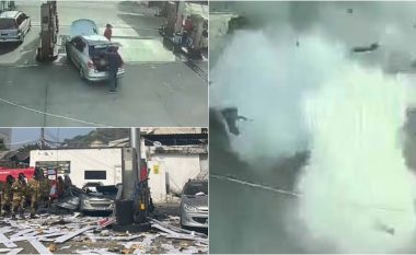 Një veturë shpërtheu papritmas teksa po mbushej me gaz, në një pikë karburanti në Rio de Janeiro – pronari “fluturoi në ajër, pastaj u përplas në tokë”