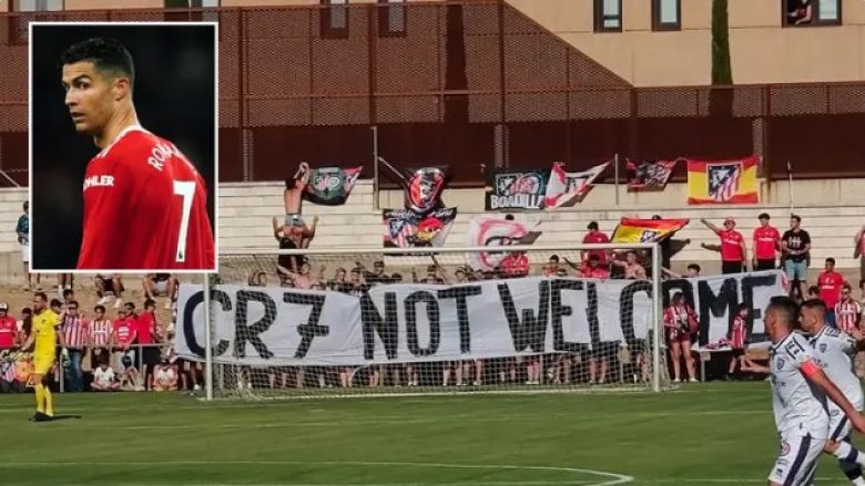 “CR7 nuk është i mirëpritur”, Ronaldo i përgjigjet pankartës së tifozëve të Atletico Madridit