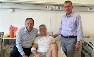 Sindikata e Policisë viziton të zyrtarët e plagosur në incidentin me Nuredin Lushtakun