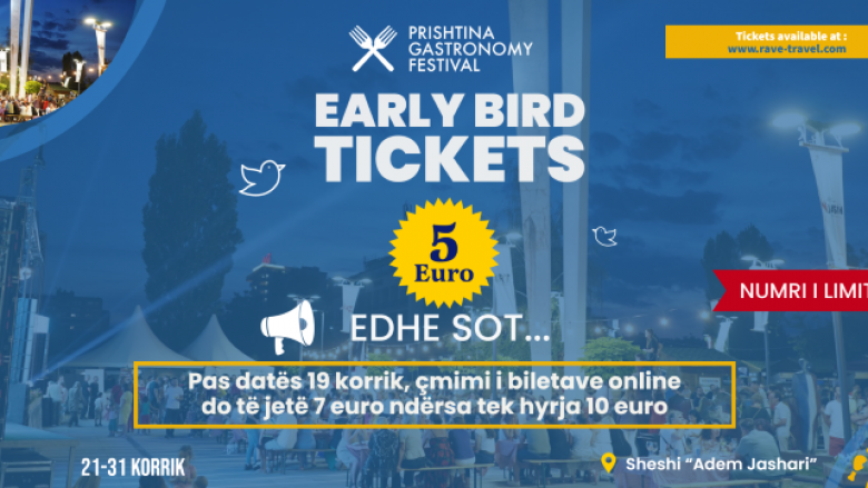 Vetëm edhe pak orë për të blerë biletat “Early Bird” të Festivalit të Gastronomisë