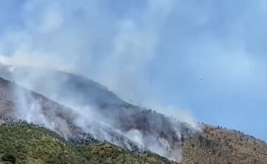 Lufta me zjarret në malin e Sopotit, angazhohen dy avionë të forcave greke të emergjencës