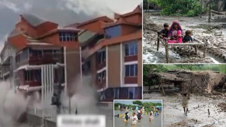 Reshje te mëdha shiu dhe vërshime, hoteli me 150 dhoma shembet në Pakistan – publikohen pamjet