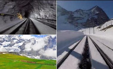 Udhëtimi me tren në alpet zvicerane, aty ku mund të shijoni bukuritë natyrore në 3.454 metra lartësi mbidetare