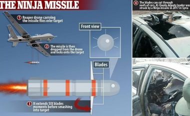 Raketa Ninja R9X që u përdor për vrasjen e liderit të Al-Qaedas – nuk shpërthen dhe ka gjashtë tehe në formë thike