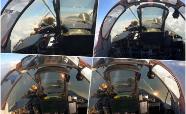 Forcat ajrore ukrainase përdorin raketat amerikane AGM-88 HARM për të shkatërruar radarët e rusëve – pamje nga kabina e pilotit