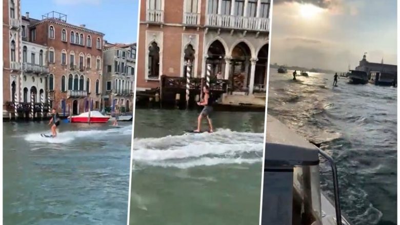 Dy të rinjtë bëjnë sërf në Venedik – pamjet bëhen virale në rrjetet sociale