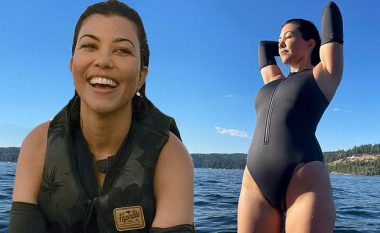 Kourtney Kardashian shfaqet e mahnitshme në bikini ndërsa shijon një pasdite argëtuese në liqen