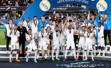 Real Madridi barazoi rekordin e Barcelonës dhe Milanit pasi fitimit të Superkupës së Evropës