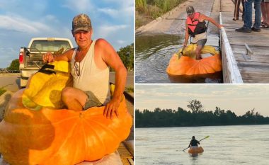 Burri nga Nebraska thyen rekordin botëror për “udhëtimin më të gjatë” me një varkë prej kungulli