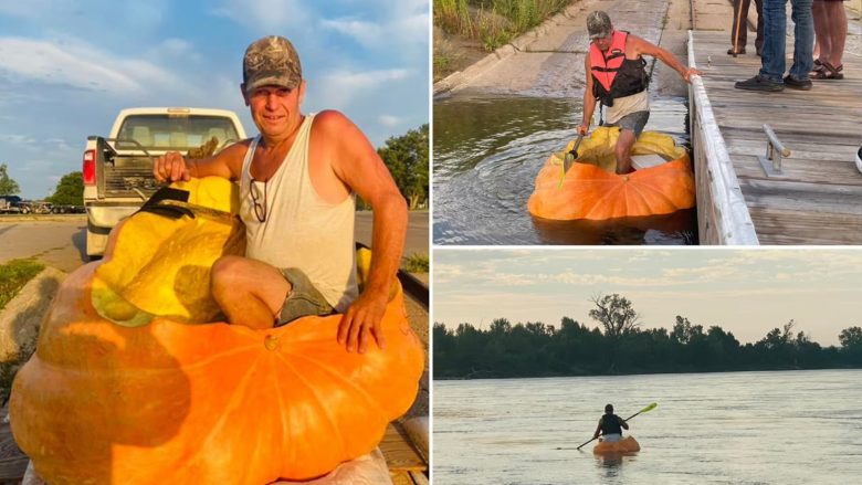 Burri nga Nebraska thyen rekordin botëror për “udhëtimin më të gjatë” me një varkë prej kungulli