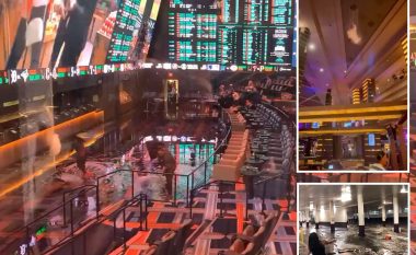 Përmbytje në Las Vegas, dy të vdekur – shiu vërshoi brenda hoteleve dhe kazinove ikonike