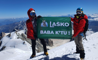 Lasko dhe Sola përkrahin ekspeditën e ekipit të Kosovës në Mont Blanc, ku u valvit flamuri i Kosovës krahas shteteve tjera të botës