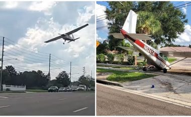 Momenti kur aeroplani i vogël përplaset në autostradë në Florida, piloti shpëton pa ndonjë lëndim serioz