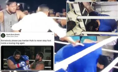 Tifozët e boksit po thonë të gjithë të njëjtën gjë rreth debutimit të “Hulkut iranian” në boks