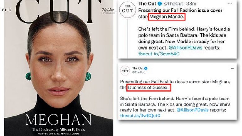 ‘New York Magazine’ e fshin postimin ku i referohet Meghan Markle vetëm me emër e mbiemër dhe e zëvendëson atë me titullin mbretëror të saj si ‘dukeshë’