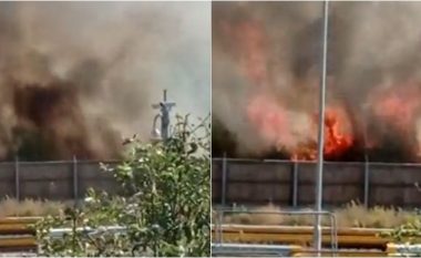 Zjarr pranë aeroportit Heathrow të Londrës, dëshmitarët thanë se dëgjuan “një shpërthim”
