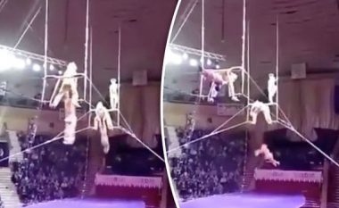 Akrobatja rrëzohet nga pesë metra lartësi, tmerrohen fëmijët që kishin shkuar me prindërit në cirkun rus për të parë performancën