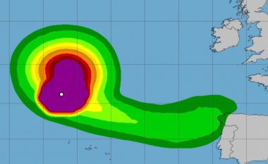 Britanikët qeshin me lot me hartat që parashikojnë stuhinë me formë të çuditshme e cila është në drejtim të Mbretërisë së Bashkuar