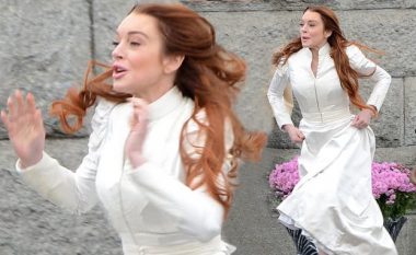 Lindsay Lohan shfaqet me fustan nusërie në xhirimet e komedisë “Irish Wish”