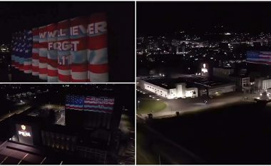 Fabrika e Birrës Peja ndriçohet me flamurin amerikan, në nderim të viktimave të 11 Shtatorit