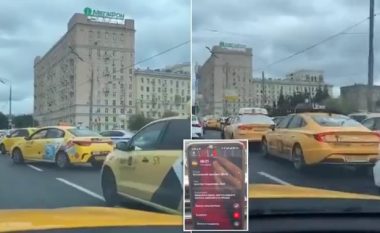 “Taksi për Putinin”, hakerët tallen me taksistët rusë - shumë vetura të verdha ftohen në një pikë në Moskë