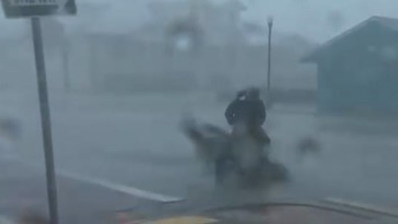 Fuqia e uraganit në Florida, gazetari po raportonte “nga vendi i ngjarjes” – momenti kur goditet nga një degë peme dhe rrëzohet në tokë