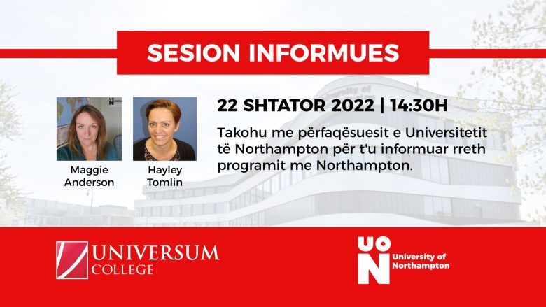 Kolegji Universum organizon Sesion Informues për diplomë angleze nga University of Northampton