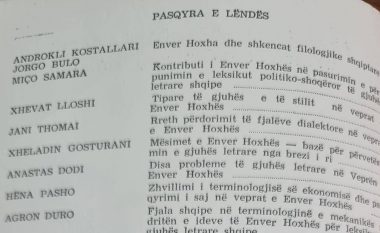 Krimet e Enver Hoxhës dhe të regjimit të tij mbi gjuhën dhe letërsinë shqipe