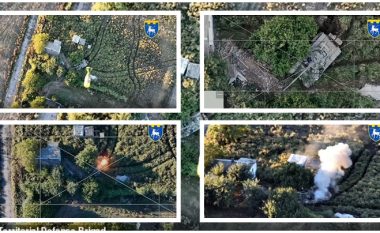 Tentonte të fshihej në fushat e misrit, tanku rus shkatërrohet nga bombat e dronit ukrainas – pamjet e filmuara nga ajri tregojnë sulmin