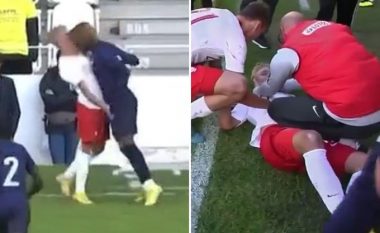 Pas përjashtimit të katër lojtarëve të Francës U18 ndaj Polonisë, ndeshja u ndërpre dhe pasoi një rrahje brutale